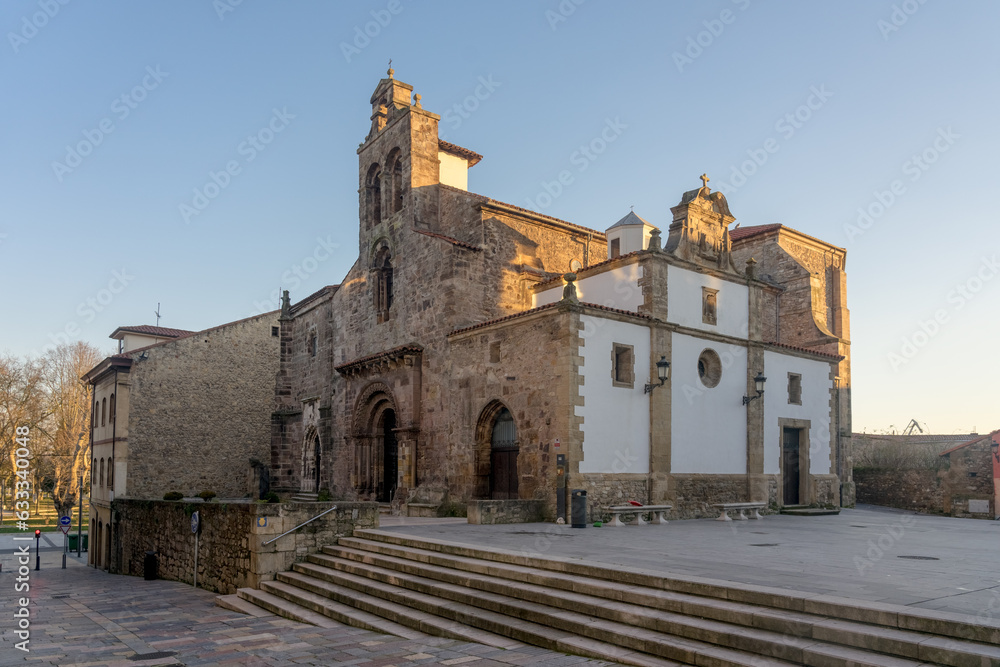 San Antonio de Padua church in the old town of the beautiful city of Aviles, Asturias, Spain.