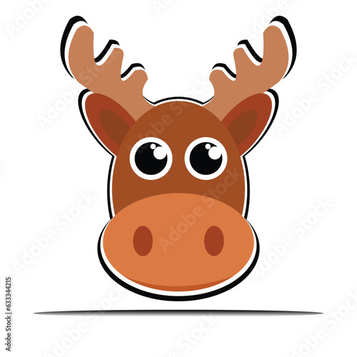 Animal vector art for sticker. Animal sticker illustration.