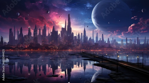 Cityscape of Tomorrow Captivating Illustration Depicting the Vision of a Futuristic Metropolis