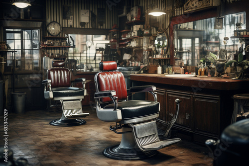 Old school barber shop interior   © damien