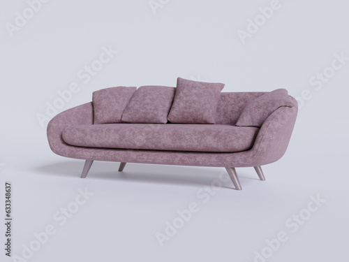 Realistic Sofa made and rendered by 3D software for decoration interrior and etc © Ambo
