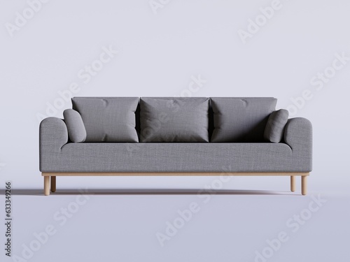 Realistic Sofa made and rendered by 3D software for decoration interrior and etc