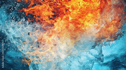 water and fire colliding, ai generated © wernerimages