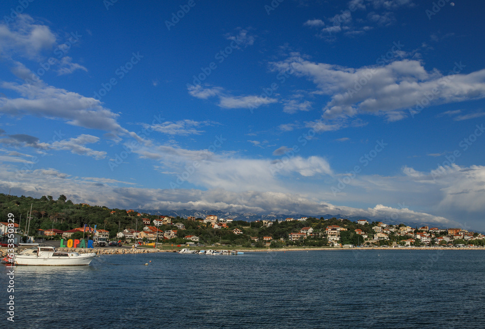 View of the town of Lopar on the island of Rab