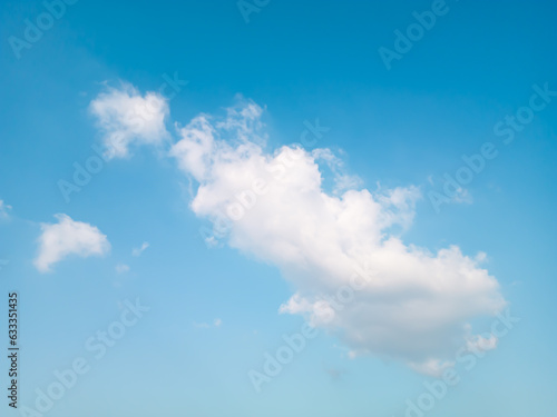 background of soft white clouds with blue sky in spring. heaven life. such as calm and relaxation. focus on clouds