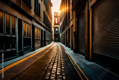 street in the town, street in the dark night