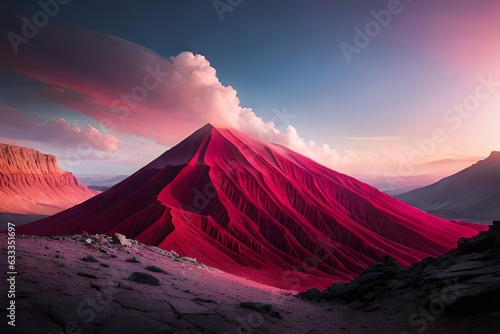 sunset in the mountains