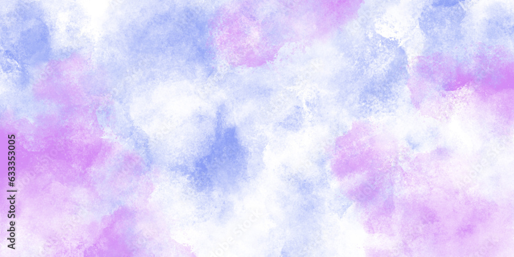 カラフルな滲みのある淡い水彩風背景　バナー