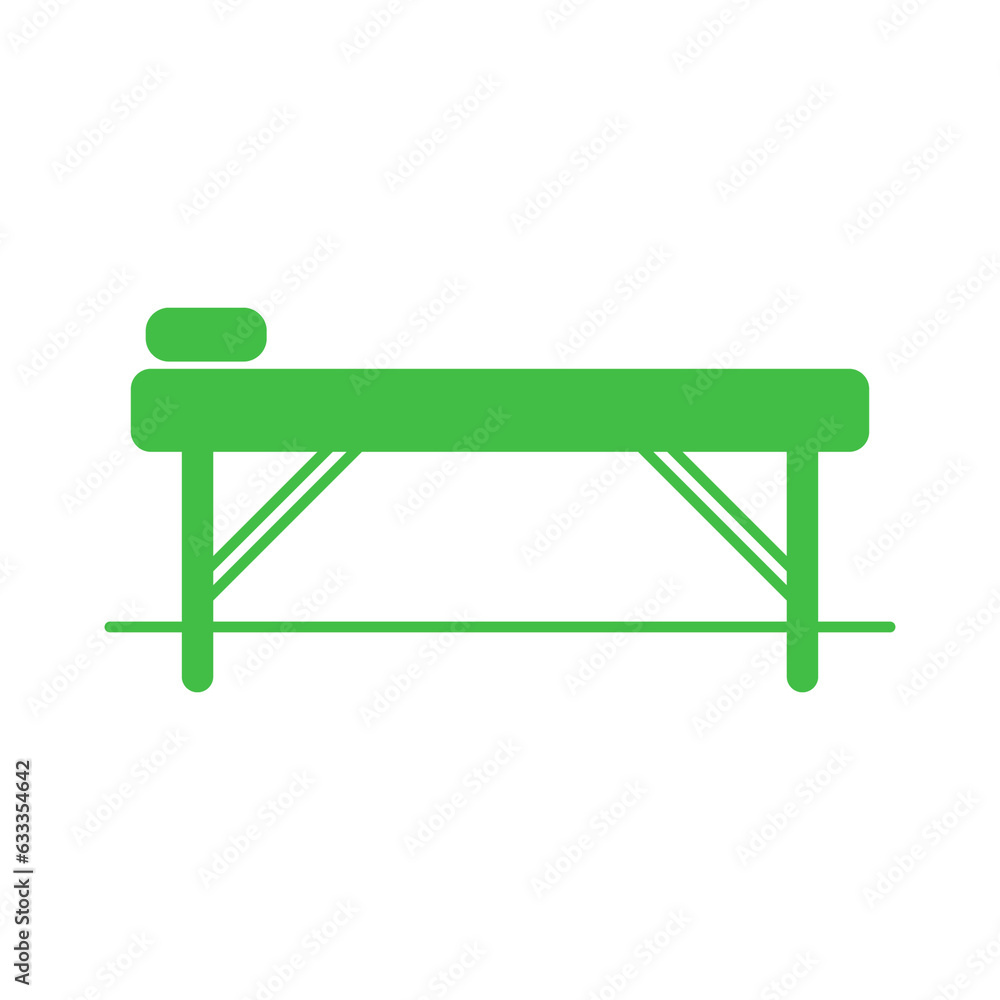 Digital png illustration of green massage bed on transparent background Digital png illustration of green massage bed on transparent background