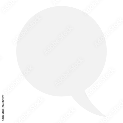Digital png illustration of big white speech bubble on transparent background