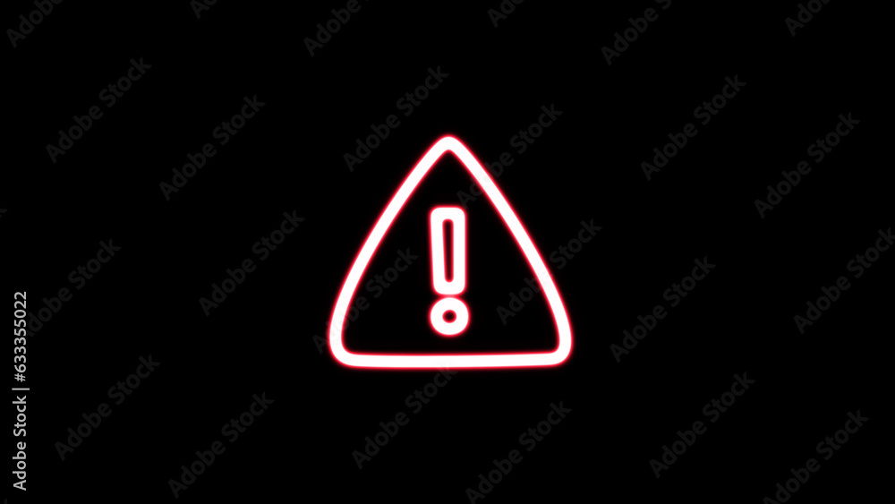 warning sign on the black background. warning icon. hazard warning attention sign with exclamation mark symbol. warning sign on the black background. warning icon. hazard warning attention sign with exclamation mark symbol.