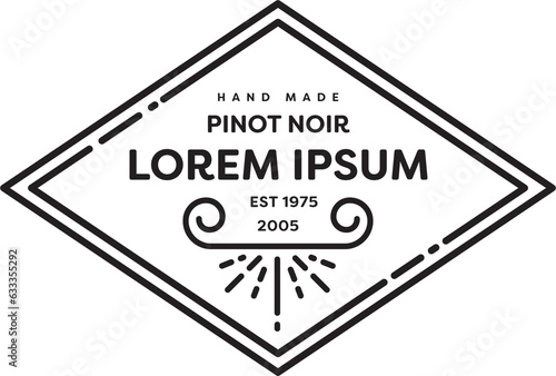 Digital png illustration of label with lorem ipsum text on transparent background photo