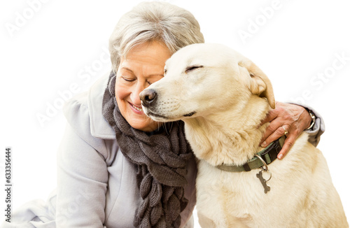 Photography Digital png photo of caucasian woman with dog on transparent background