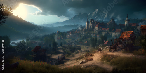 The Witcher 3 Wild Hunt RPG open-world fantasy one generative AI