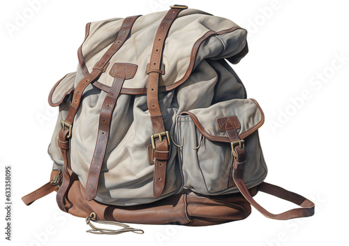 Backpack on Transparent Background