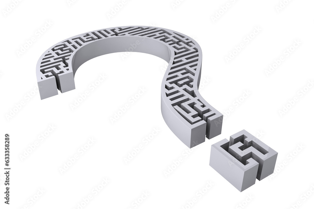 Digital png illustration of question mark with labyrinth on transparent background Digital png illustration of question mark with labyrinth on transparent background