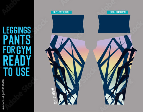 fitness leggings pants vector with mold and ready to use