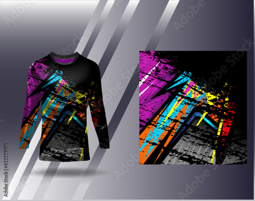 Sports jersey and tshirt template sports design for football racing gaming jersey vector