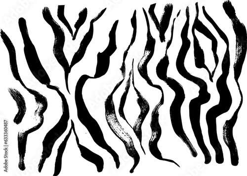 Grunge Ink Dry Brush Abstract Background.