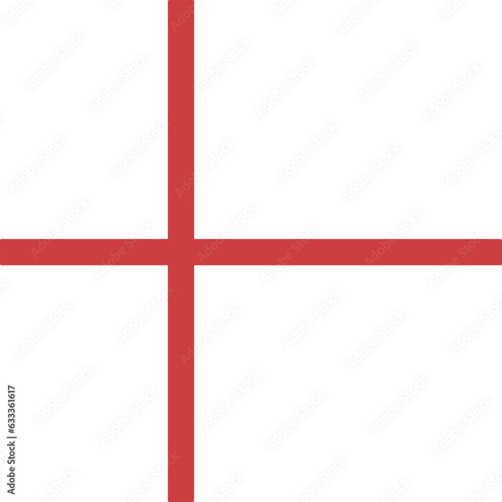 Obraz premium Digital png illustration of big red cross on transparent background