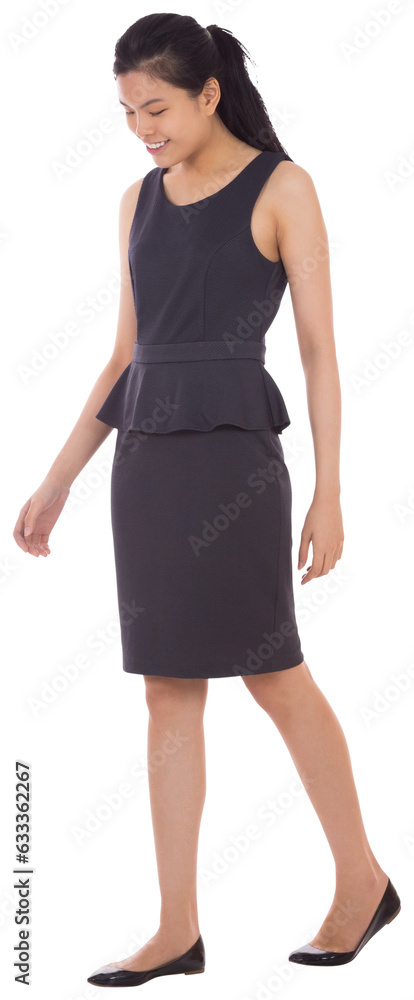 Digital png photo of happy asian businesswoman standing on transparent background Digital png photo of happy asian businesswoman standing on transparent background