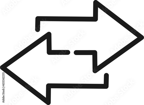 Arrows icon isolated on white background , Money exchange concept. Replaceable Vector design