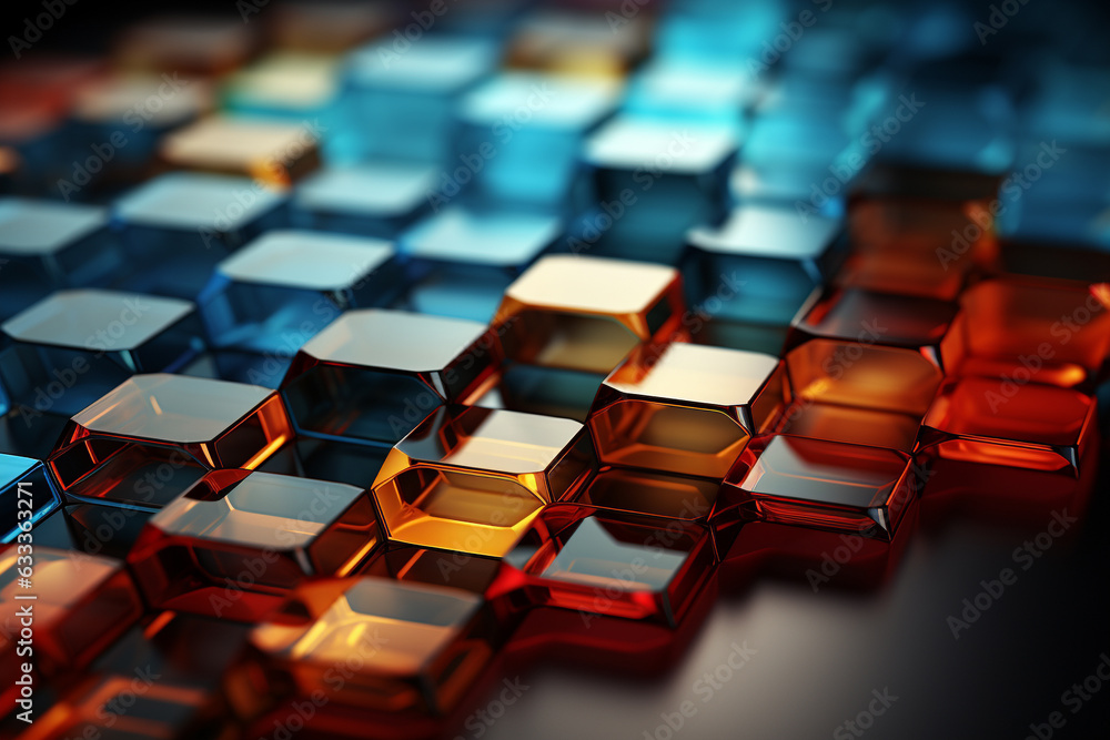 Fototapeta premium Creative abstract digital wallpaper background vector illustration or texture. Ai generated