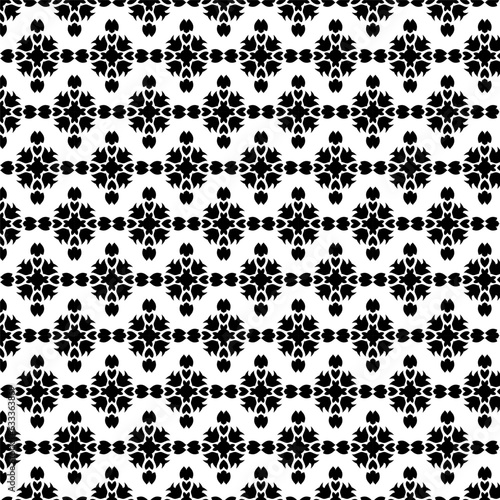 Black and White Floral Pattern Design Work