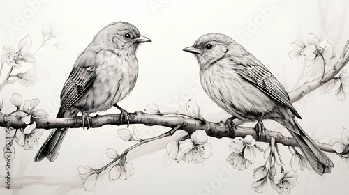 hand painted watercolor birds