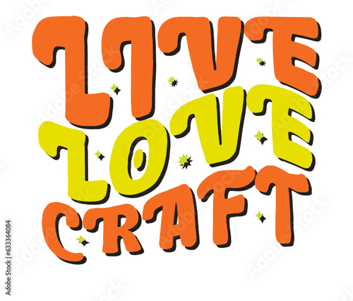 Retro Crafting Craft Design. T-shirt Design. Illustration