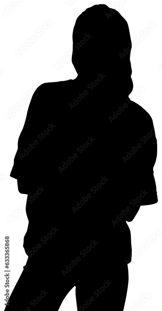 Digital png illustration of silhouette of woman on transparent background