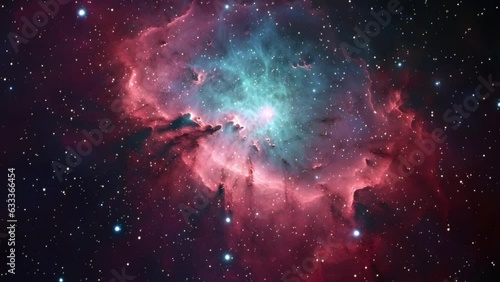 Red Nebula - Cosmic Travel 4K Loop photo