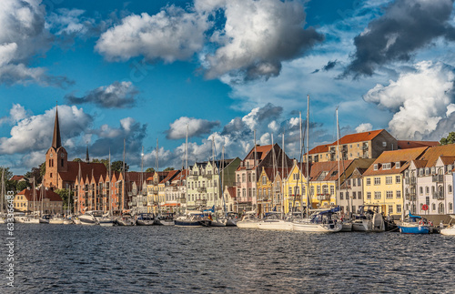 Soenderborg seafront with street life, Als Denmark photo