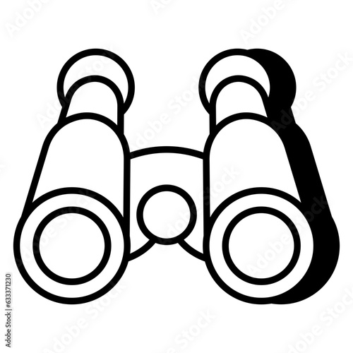 A unique design icon of binoculars 
