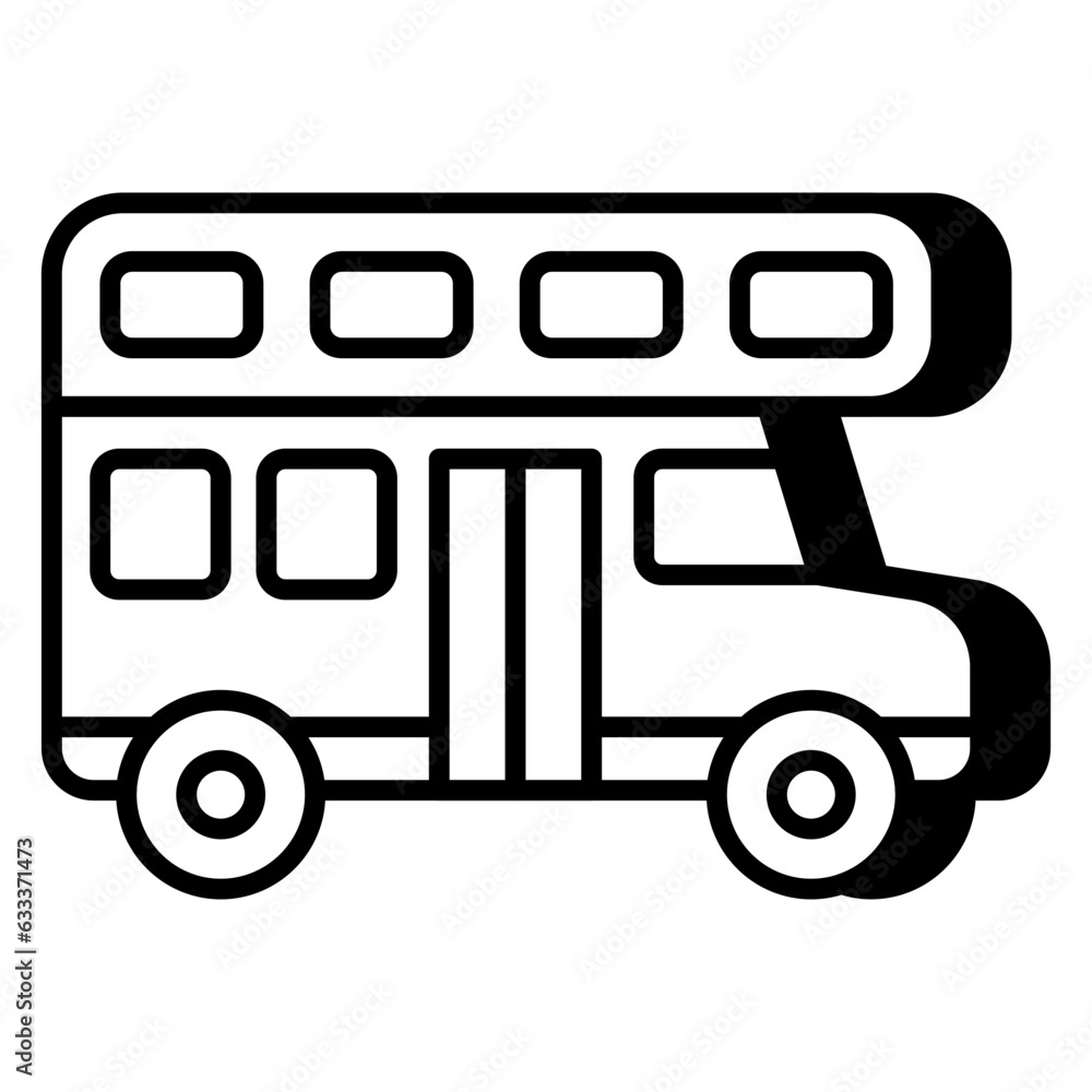 A perfect design icon of double decker bus
