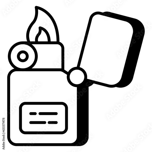 Trendy design icon of lighter 