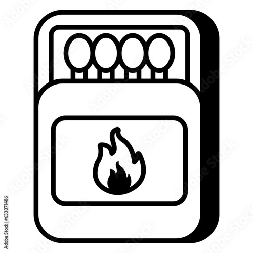 An icon design of matchbox 