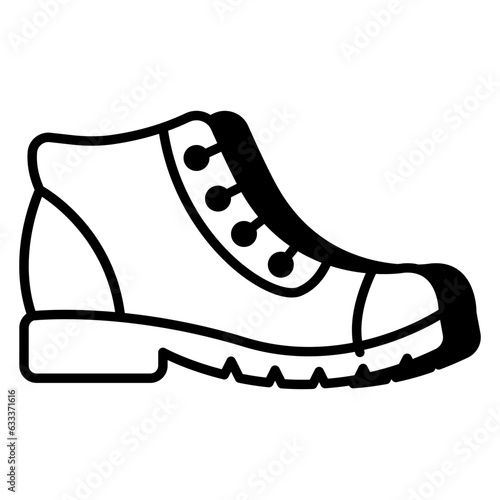 Trendy design icon of ankle shoe