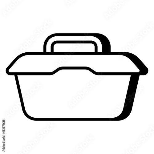 A premium download icon of picnic basket