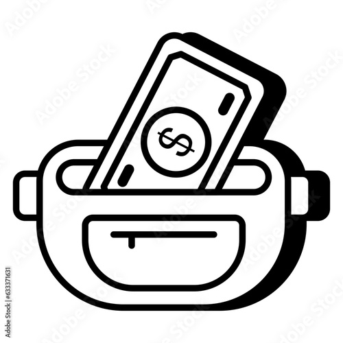 An icon design of women bag 