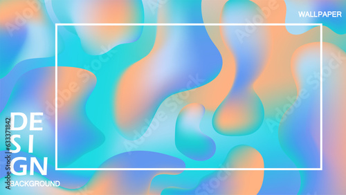 abstract wallpaper design featuring colorful liquid gradients in a futuristic and dynamic style. This vector illustration is an excellent addition to any digital collection.