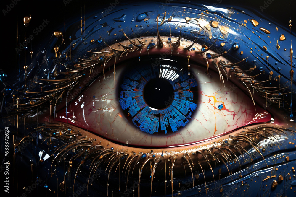 Artificial meta cyber electronic eye surveillance security with lights