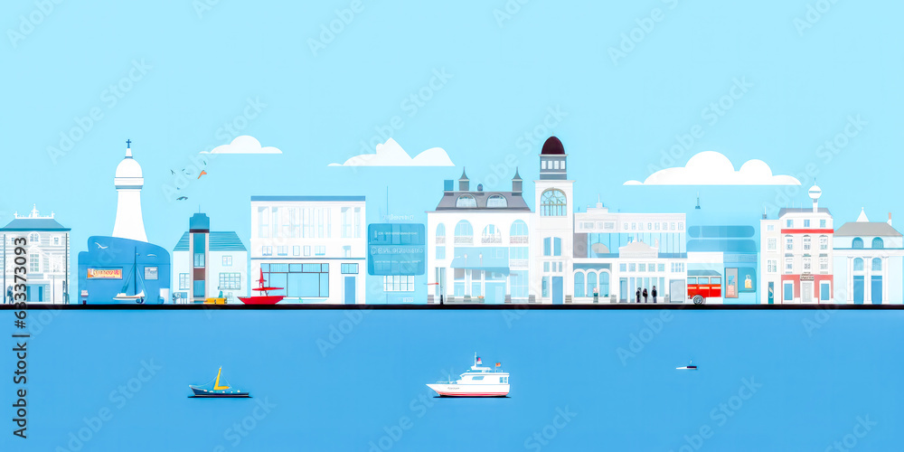 Obraz premium Illustration map of Sydney - Generative AI