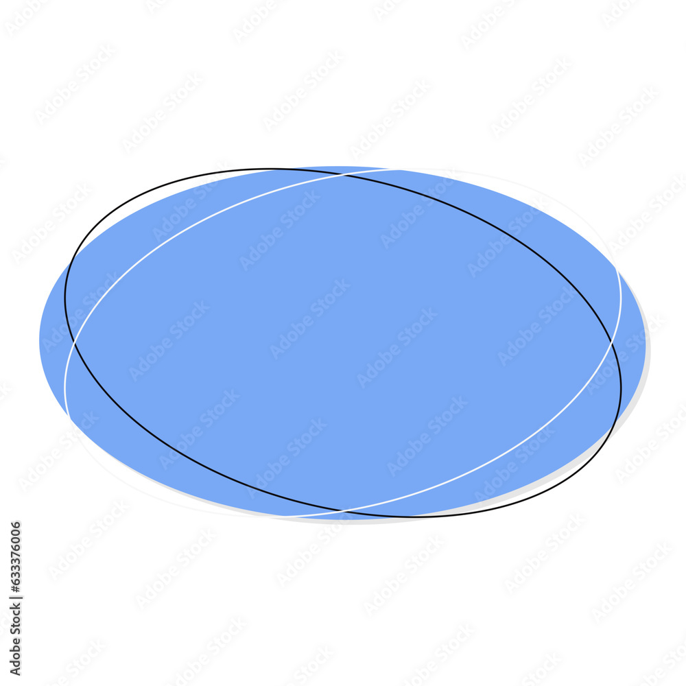 Naklejka premium Overlapping Ellipses. Can be used as a Text Frame or Border.