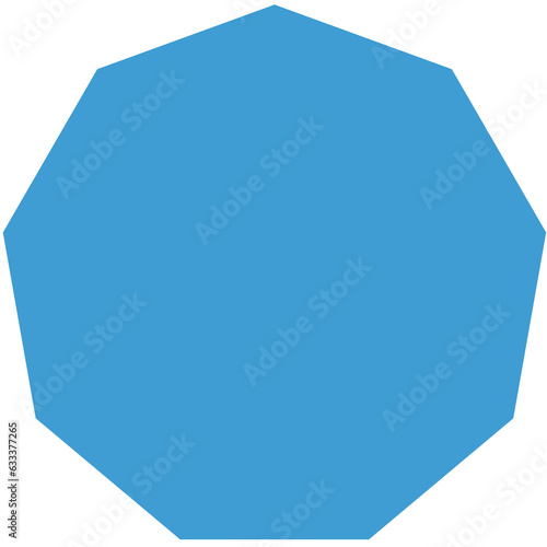 Digital png illustration of blue shape on transparent background