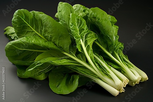 Fresh Raw Choy Sum - Organic Chinese Green Vegetable Produce High in Fiber: Generative AI photo