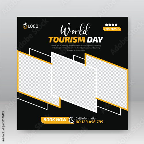 World Tourism Day social media post design template