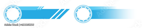 lower third blue color technology design