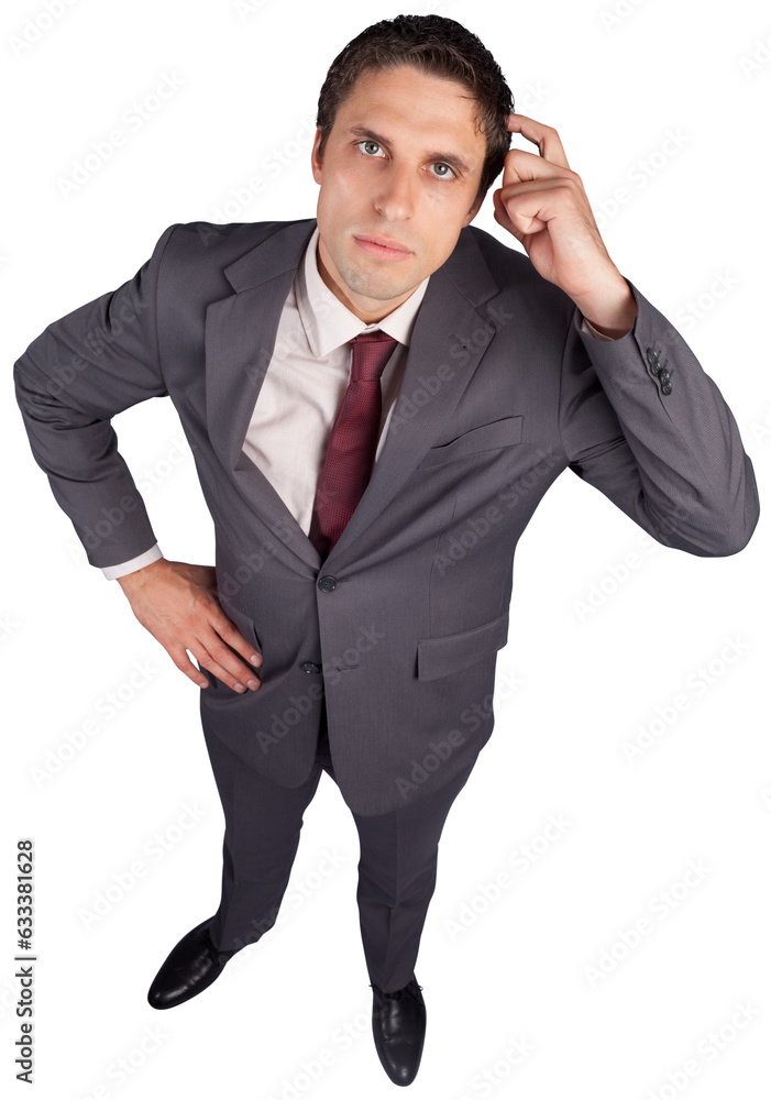 Digital png photo of caucasian man on transparent background
