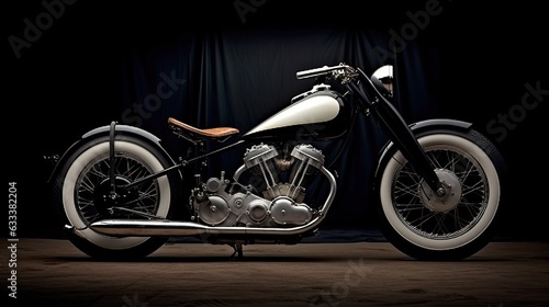 Motorcycle on Fur Rug in Midcentury Modern Style with Maternity Overlays - Photoshop Overlays